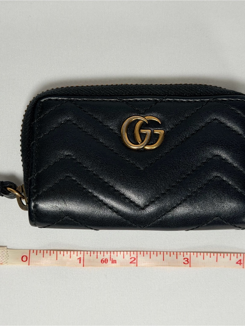 Authentic Gucci GG Leather Card Wallet Keychain - Picture 12 of 12